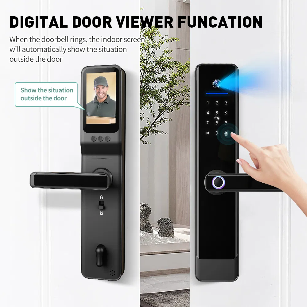 Guangdong Tuya Electronic Digital Sliding Handle Smart Door Lock with Camera