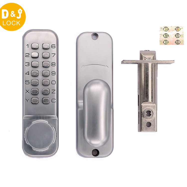 Heavy Duty Push Button Door Lock Mechanical Keyless Security Door Handle Lock