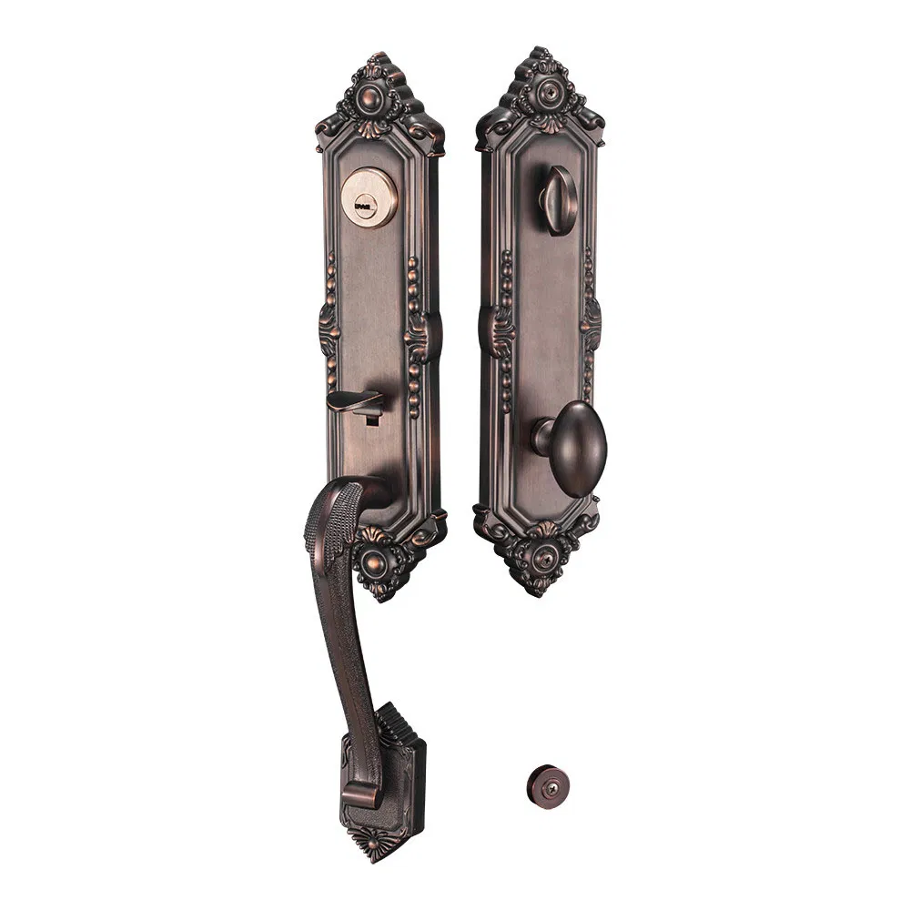 Heavy Duty Colonial Door Lever Lock with Deadbolt Zinc Alloy Keys Handle Mechanical Door Lock