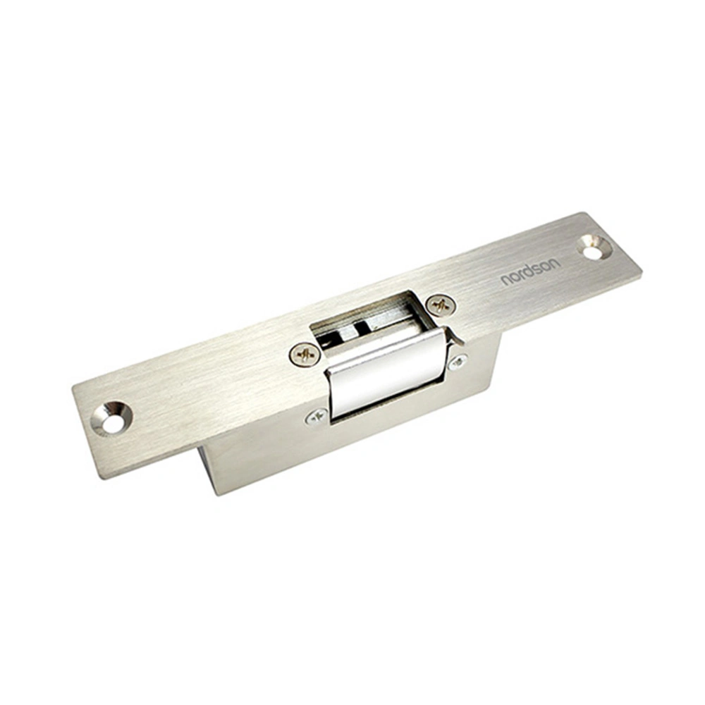 Fail-Secure / Fail-Safe 12VDC Stainless Steel Narrow Mouth Standard -Type Glass Door Electric Strike Lock for Wooden Aluminum Glass Fireproof Metal Door