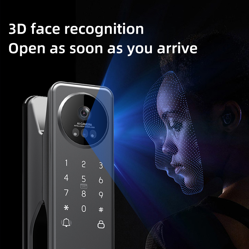 Electronic Cerradura Intelligent Digital Biometric WiFi Keyless Smart Door Lock with Camera and Fingerprint Electronic Lock