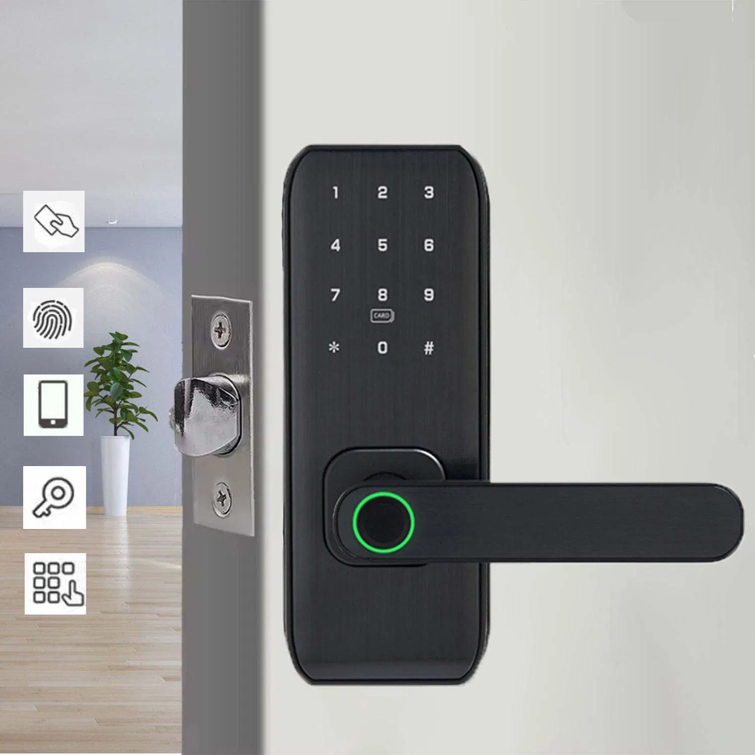Fingerprint Digital Password Card WiFi/Tt-Lock Digital Smart Door Lock