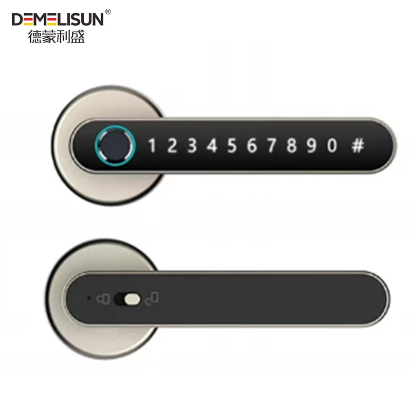 Apartment Smart Lock Door Handle Password Unlock Electronic Code Lockfingerprint Door Lock