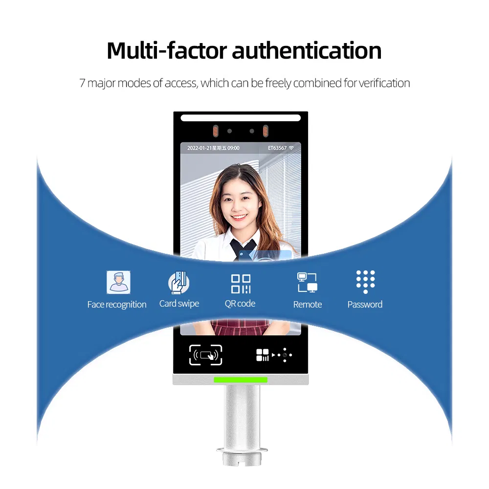 Easco High Strength Tempered Glass Face Recognition Attendance System for Indoor Hospital Access Management