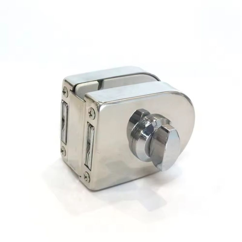 High Security Stainless Steel Embedded Installation Sliver Glass Door Lock