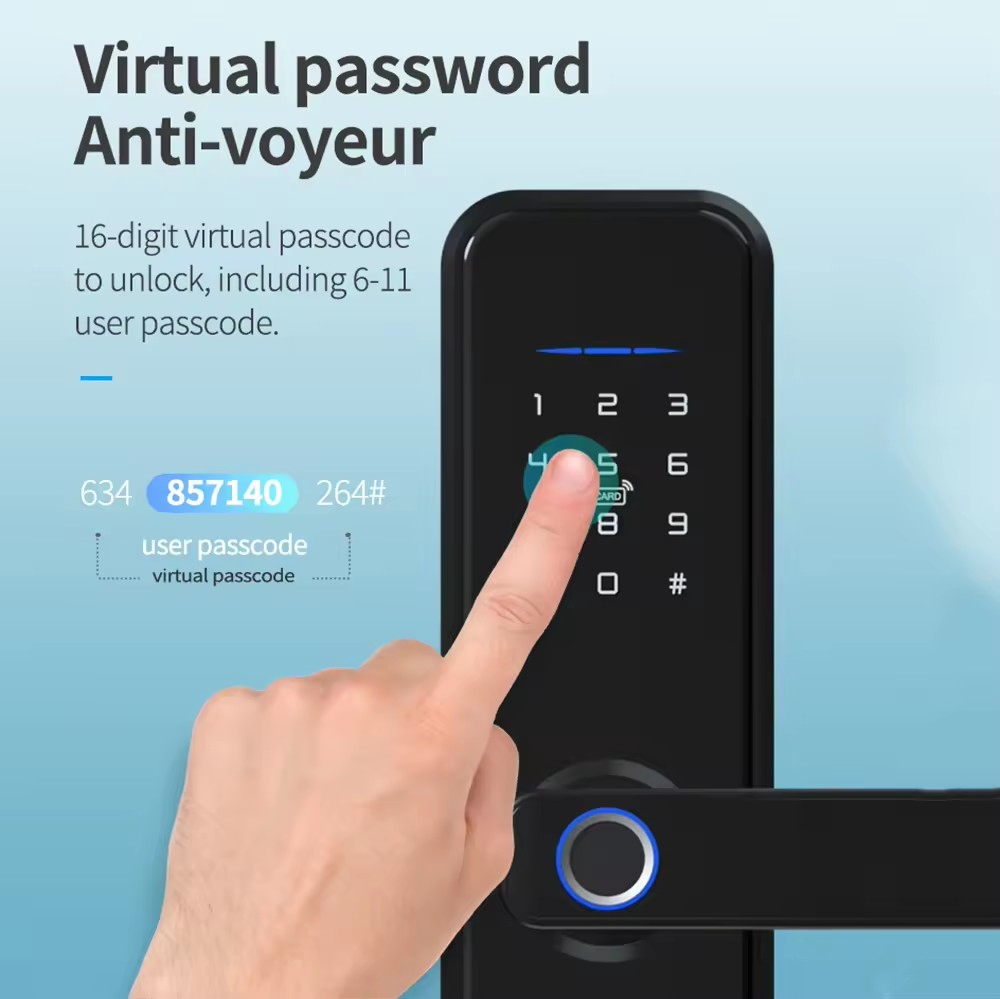 Ttlock Waterproof Smart Door Lock Biometric Lock Fingerprint Door Handle Digital Keyless Lock