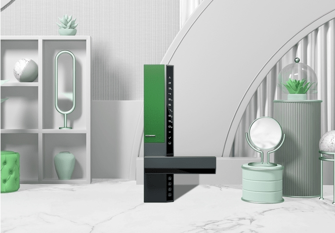 Advanced High Security Finger Vein Smart Door Lock V8 Spring Green