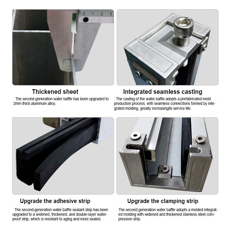 Flood Control Barrier Adjustable Height Aluminum System for Perimeter Storm Water Protection