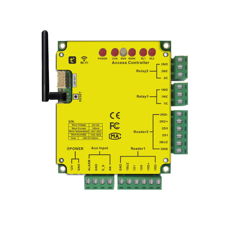 12V Mini Smart Bluetooth WiFi Tuya APP Remote Access Control Panel 1000 User Online Authorization Controller Door Entry System