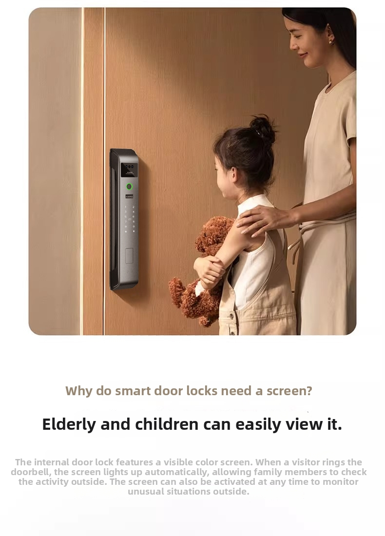 Facial Recognition Smart Door Lock Password Lock Fingerprint Lock Intercom Intelligent Lock