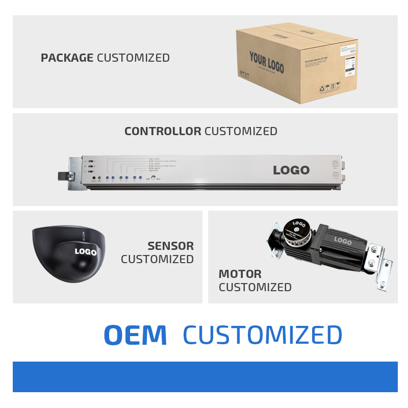 80kg Household Auto Sliding Glass Door Control System Automatic Sliding Door System with Keypad Entry