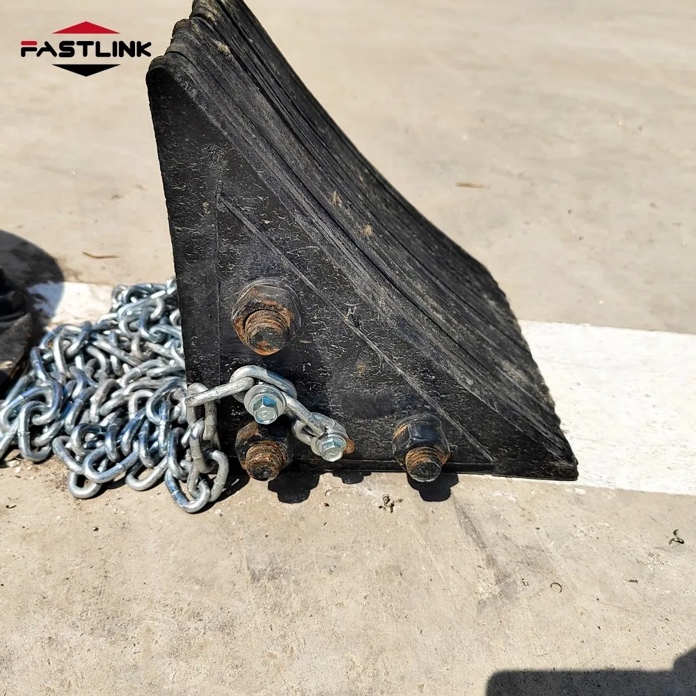 Fastlink Vehicle Wheel Parking Stopper Traffic Safety System - Fastlink Steel/Rubber Parking Chock &amp; Clamp Assembly