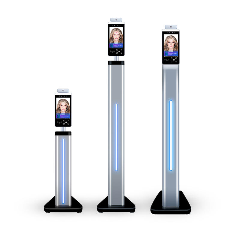 Security Smart Ai Thermal Scanning Device 8 Inch Face Recognition Turnstile Gate Tripod Door Access Control System