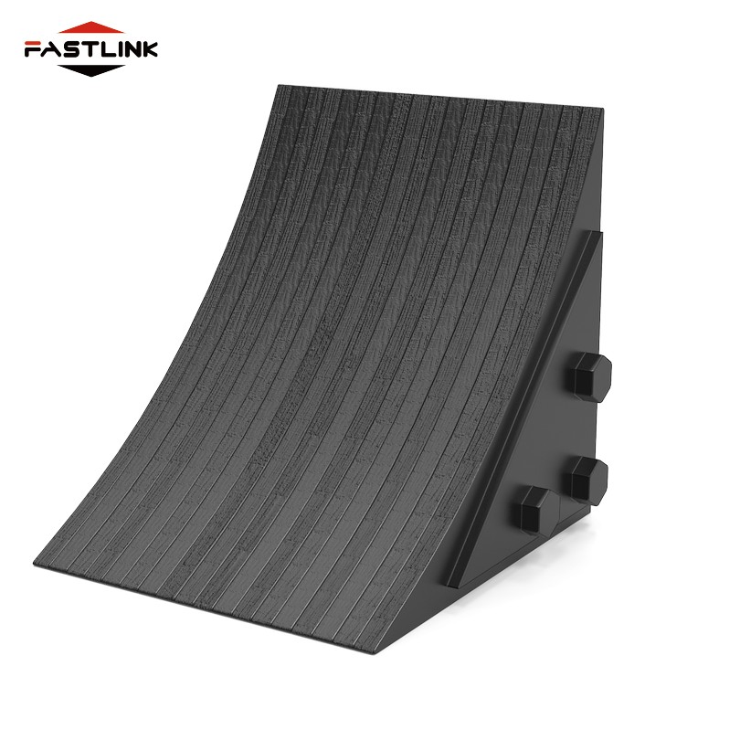 Fastlink Vehicle Wheel Parking Stopper Traffic Safety System - Fastlink Steel/Rubber Parking Chock &amp; Clamp Assembly