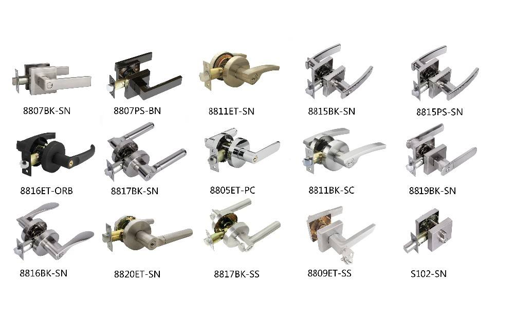 Heavy Duty Handle Door Lock with Zinc Alloy and Brass Cylinder Door Lever Handle Door Leverset