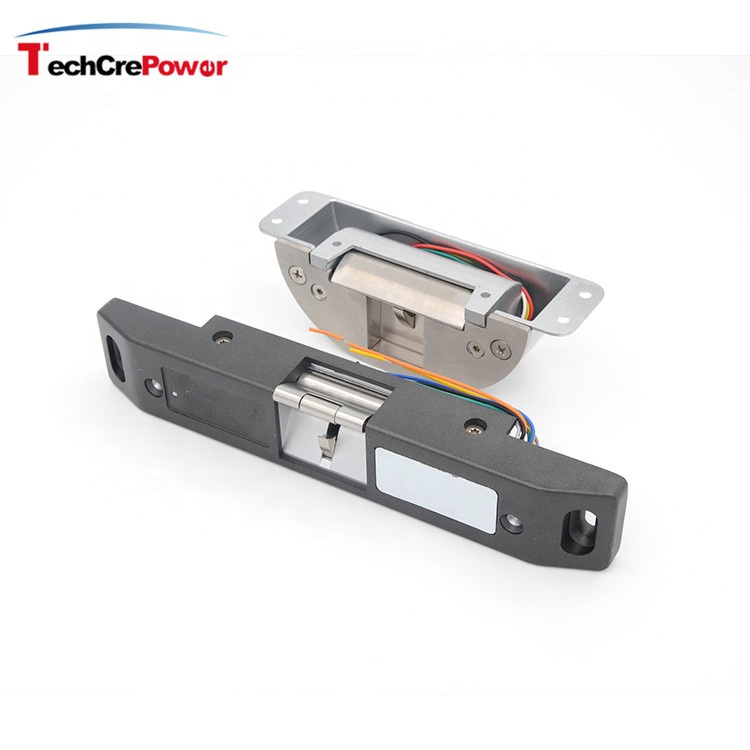 12V Fire Push Bar Electric Door Strike Lock for Supporting Rod Lock Fire Door