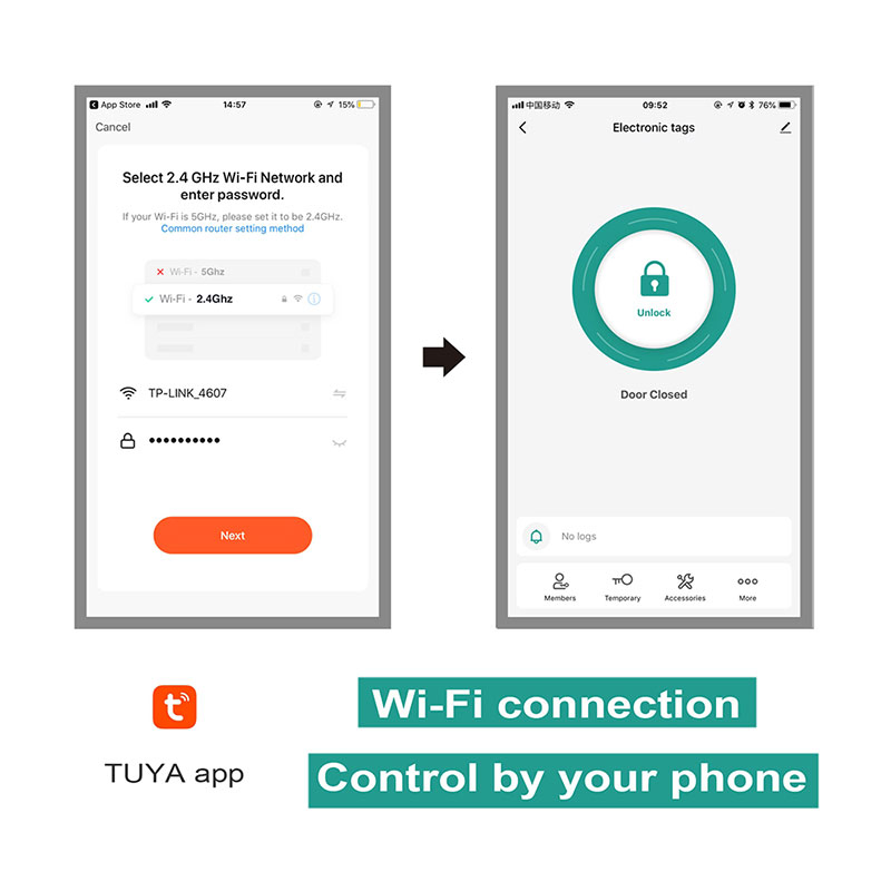 Phone Control Tuya APP Car Keyless Entry System for Automatic Gate Opener