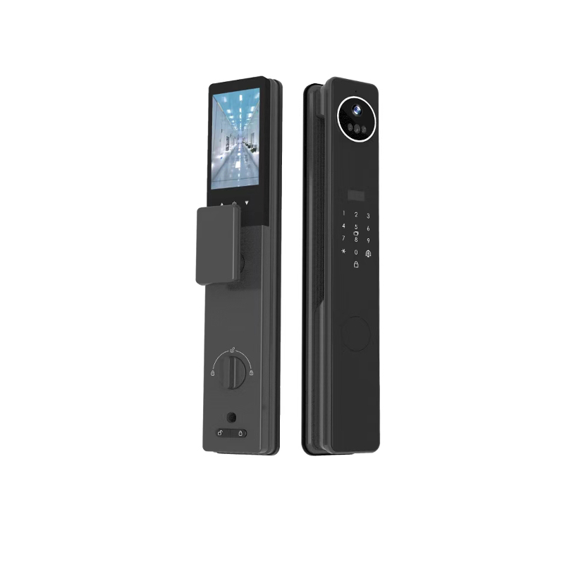 High Security Anti-Peep Code Fingerprint Door Handle Intelligent Digital Smart Door Lock