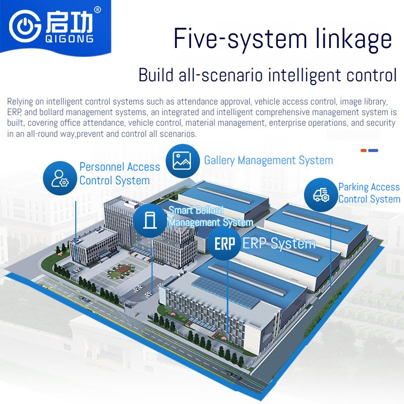 RFID Face Recognition Stainless Steel Bollard &amp; Visitor Qigong Intelligent Access Control System
