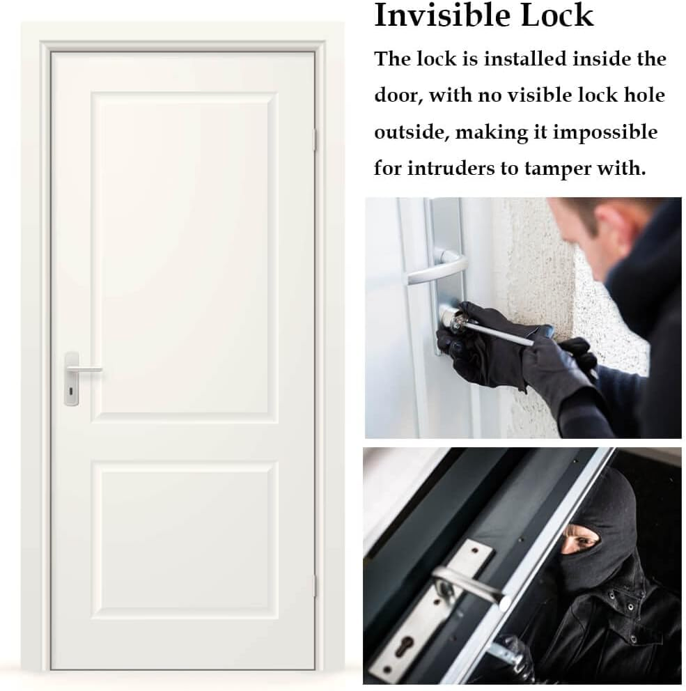 Waterproof Bluetooth Keyless Smart Hidden Remote Control Door Lock Anti-Theft Home Security with Remote Control and Tuya APP