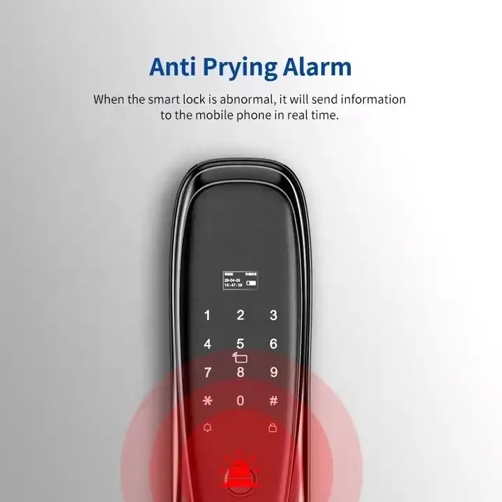 Tuya Smart Wooden Door Lock Automatic Fingerprint Unlock APP Password Unlock High-End WiFi Smart Door Lock