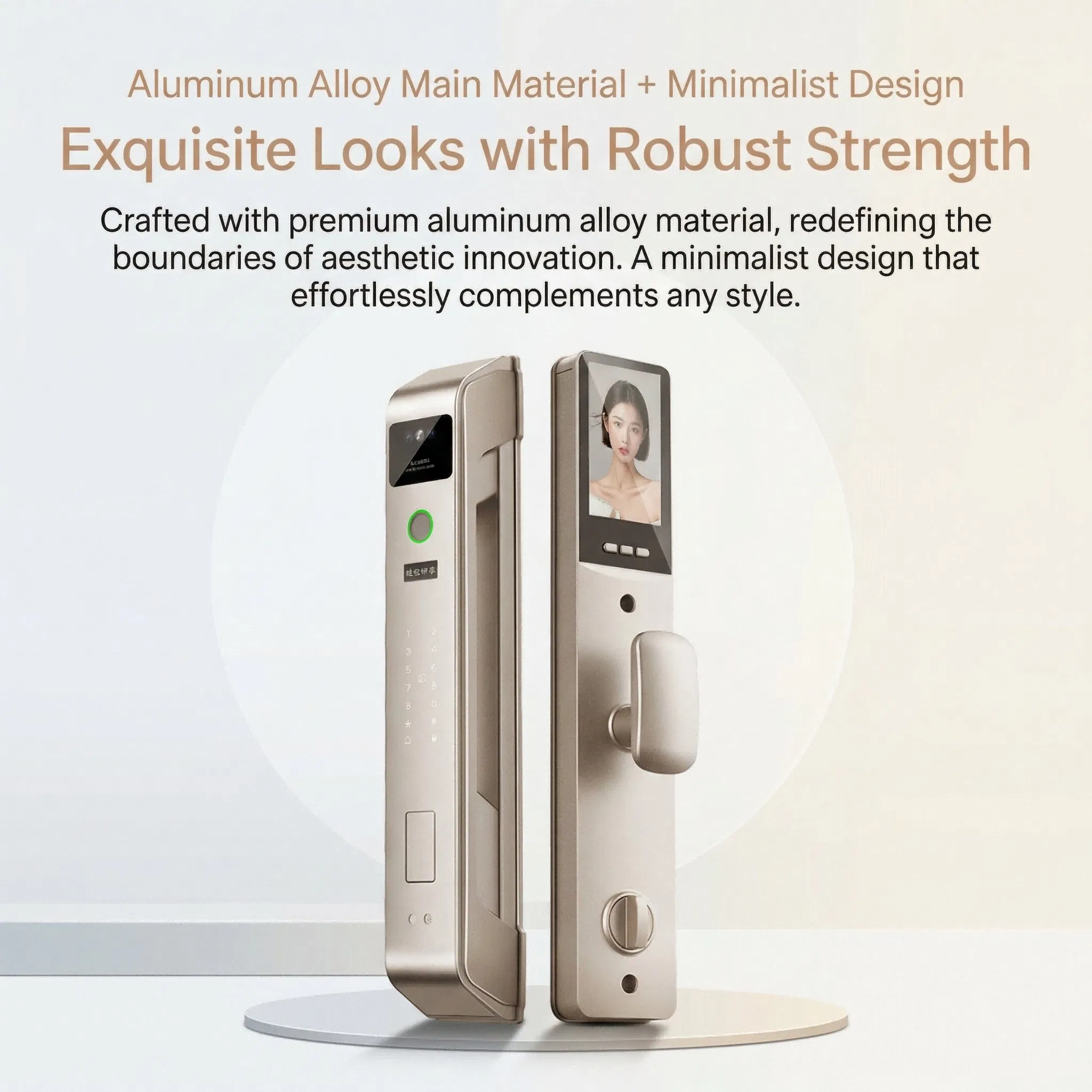 Facial Recognition Smart Door Lock Password Lock Fingerprint Lock Intercom Intelligent Lock