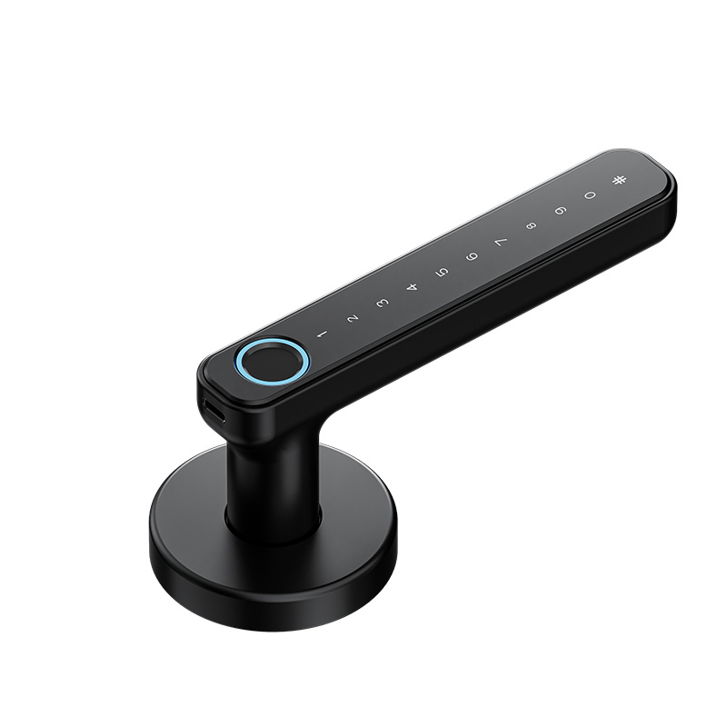 Apartment Smart Lock Door Handle Password Unlock Electronic Code Lockfingerprint Door Lock