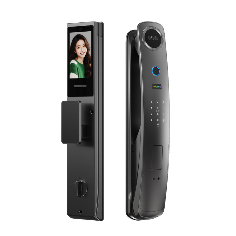 Automatic Fingerprint Anti-Theft Wooden Door Cat's Eye Mini Program Facial Recognition Palm Vein Electronic Lock