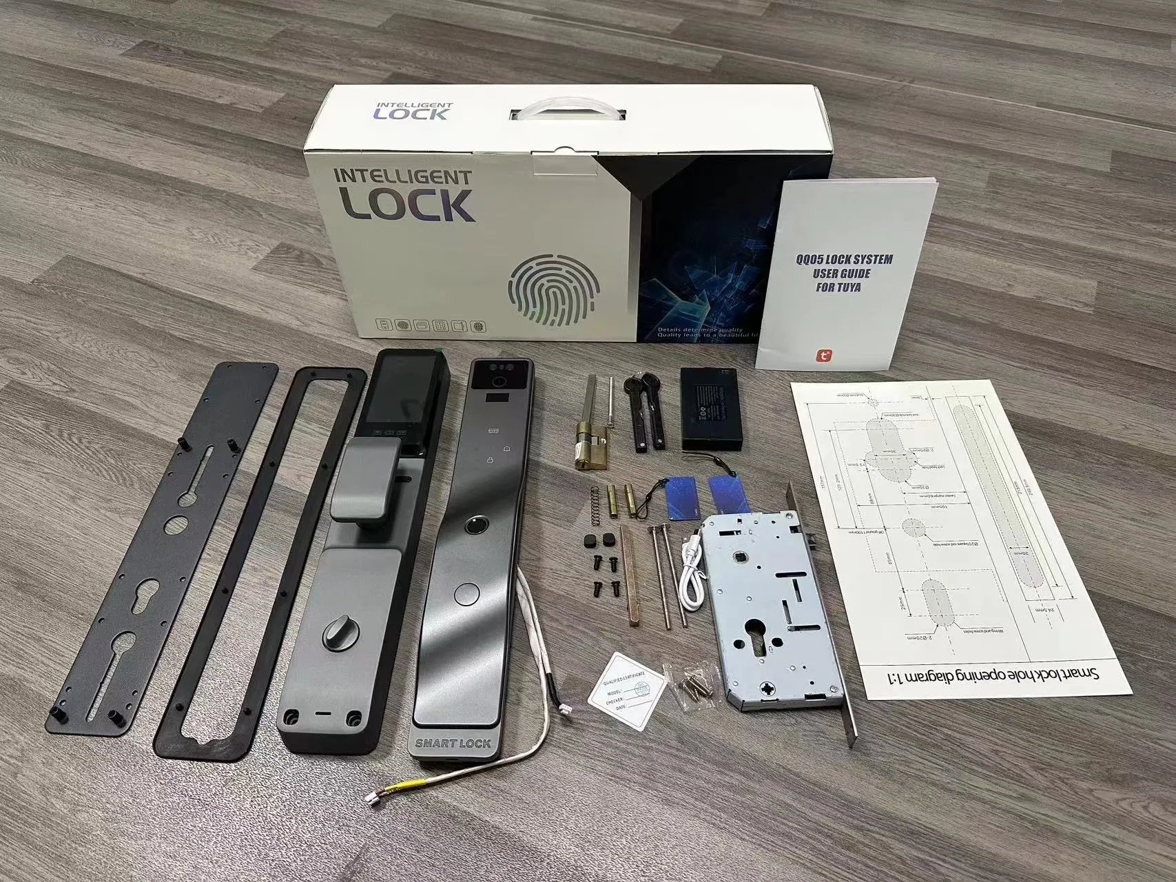 3D Security Face Recognition Electronic Magnetic Fingerprint Keyless WiFi Tuya Digital Smart Door Lock