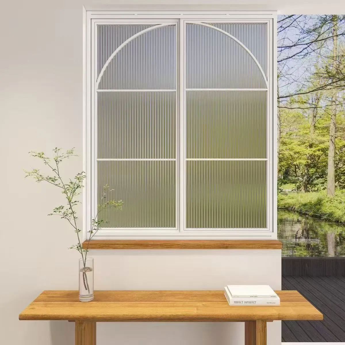 Ventana deslizante de oficina de aluminio con marco delgado de estilo retro y sellador de silicona