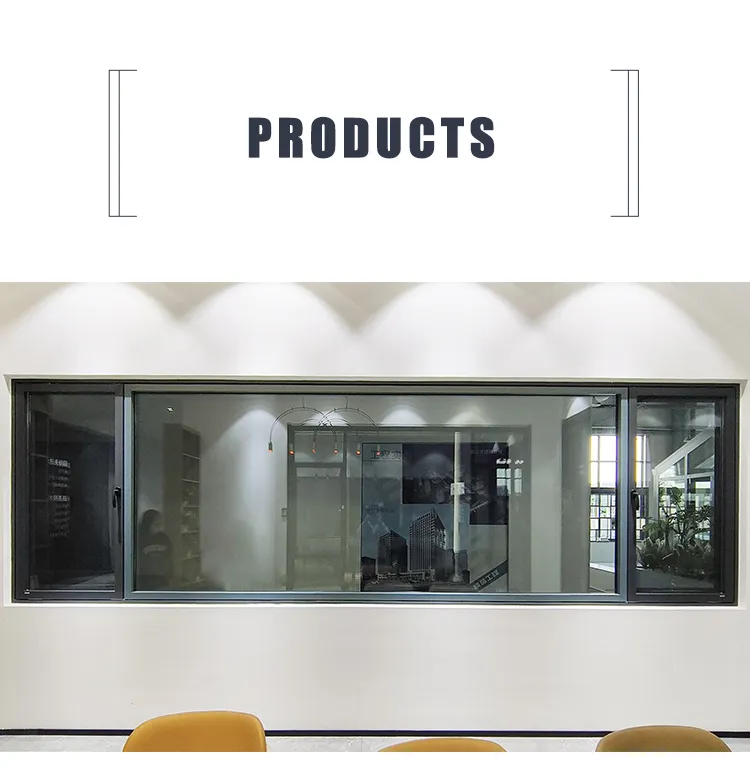 Mejor ventana deslizante de aluminio con ruptura térmica hermética y pantalla integrada