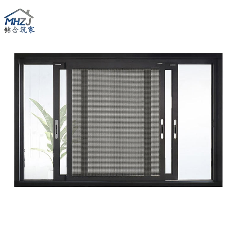 Ventanas deslizantes de aluminio de alta calidad, diseño de ventanas deslizantes de doble acristalamiento, ventanas deslizantes con marco muy estrecho y delgado