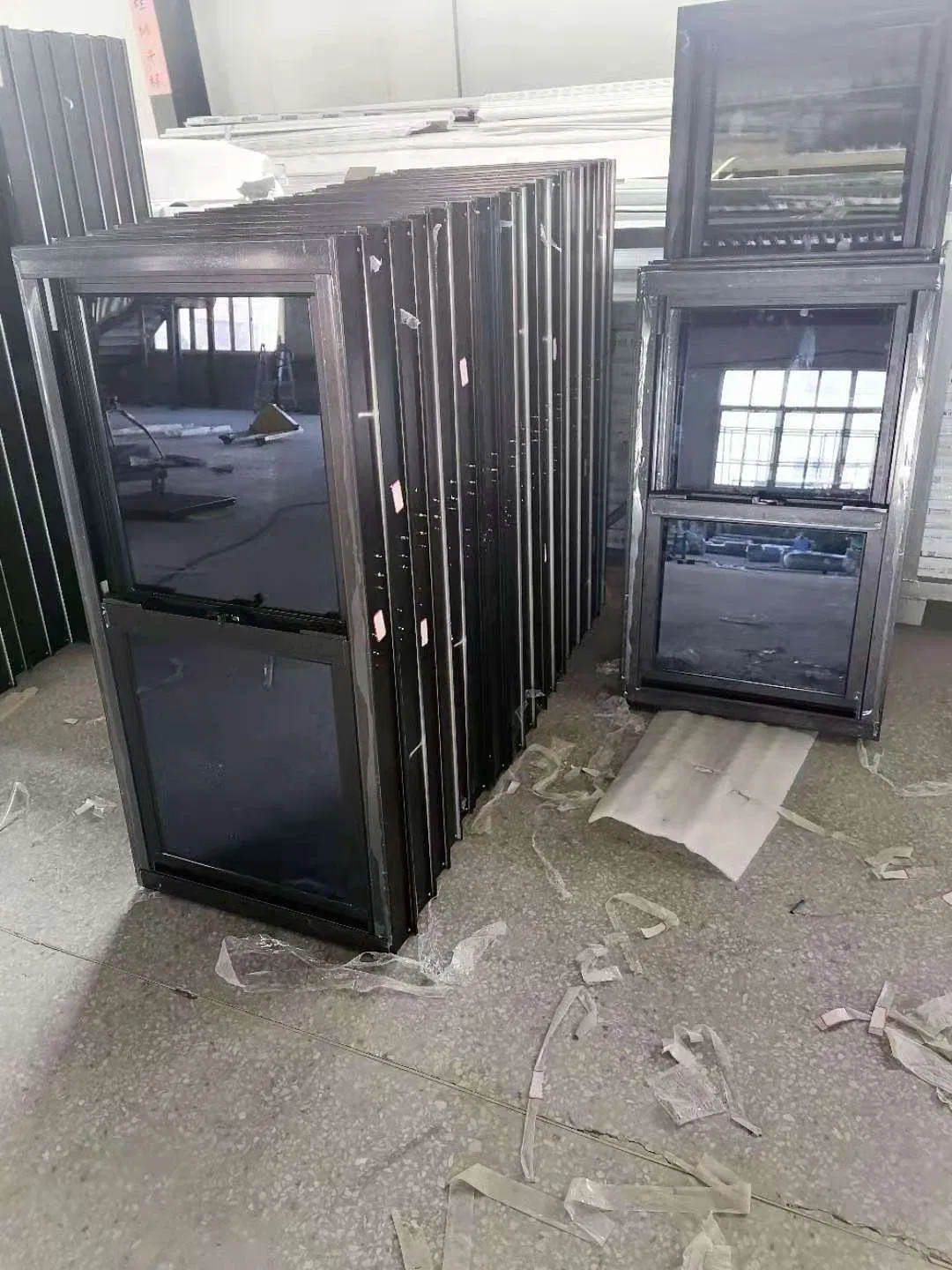 Ventana deslizante vertical de aluminio a un precio razonable, ventanas de doble hoja deslizante hacia arriba y hacia abajo