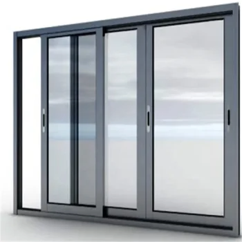 Ventana deslizante de aluminio, ventana deslizante de vidrio doble de aluminio, ventanas de vidrio con marco de aluminio