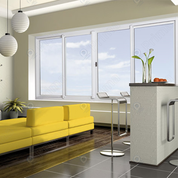 Ventana deslizante de aluminio interior de doble capa de vidrio ultra delgada con marco de aluminio de diseño moderno personalizado