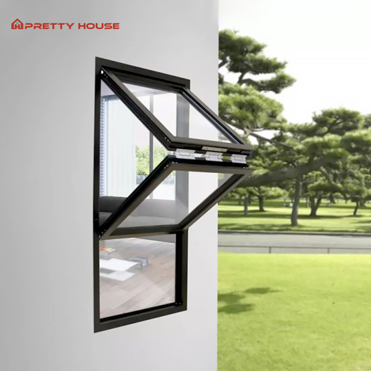Ventana bi-fold de diseño europeo con doble acristalamiento, eficiente en energía, ventanas de aluminio deslizantes y plegables