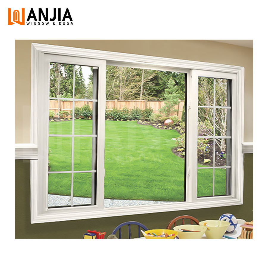 Ventanas de PVC de diseño energético eficiente de Florida, ventana corrediza de vidrio UPVC