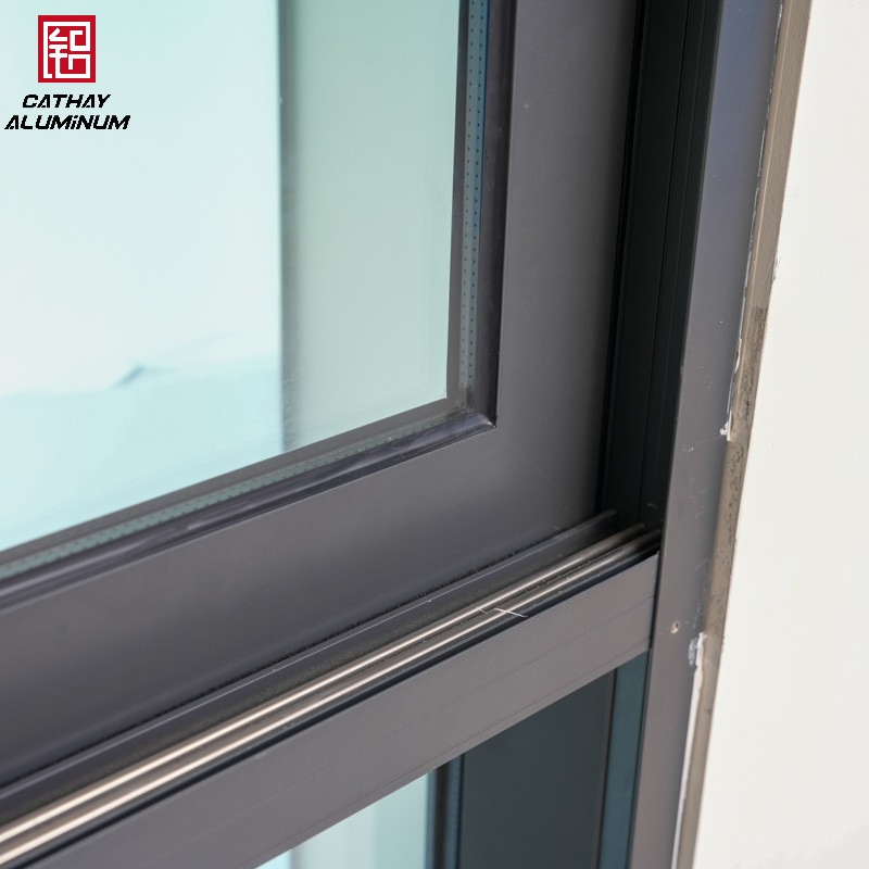 Marco de ventana deslizante de aluminio personalizado con ruptura térmica de alto rendimiento y presión lateral