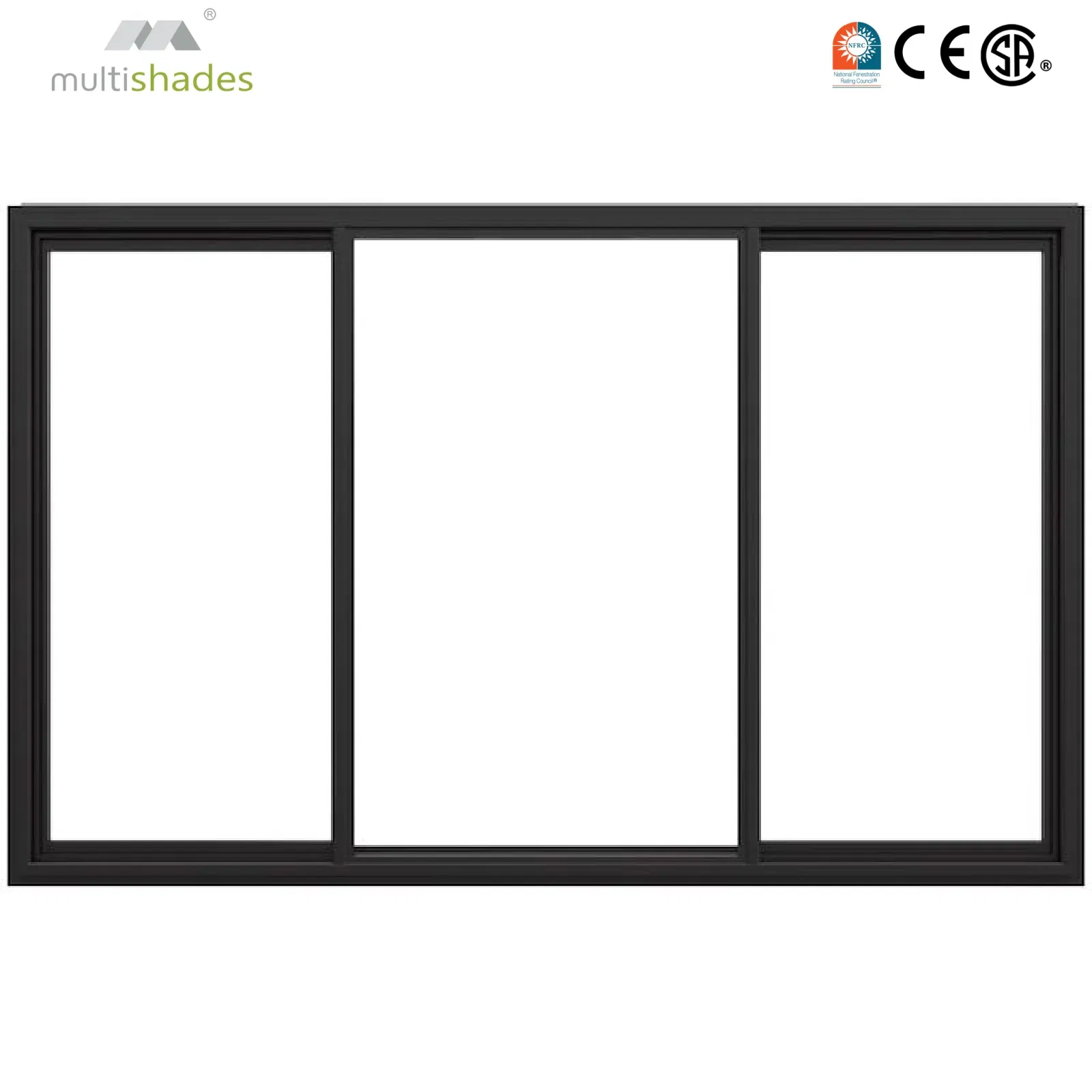 Ventana de aluminio con ruptura térmica estándar Nfrc de múltiples tonos con vidrio templado, ventana deslizante de aluminio resistente al viento