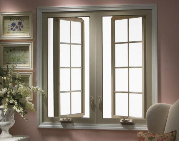 Ventana de casement de aluminio con vidrio de puente roto / Ventana deslizante / Ventana de metal / Ventana plegable / Ventanas de aluminio color madera / con una ventana de pantalla invisible