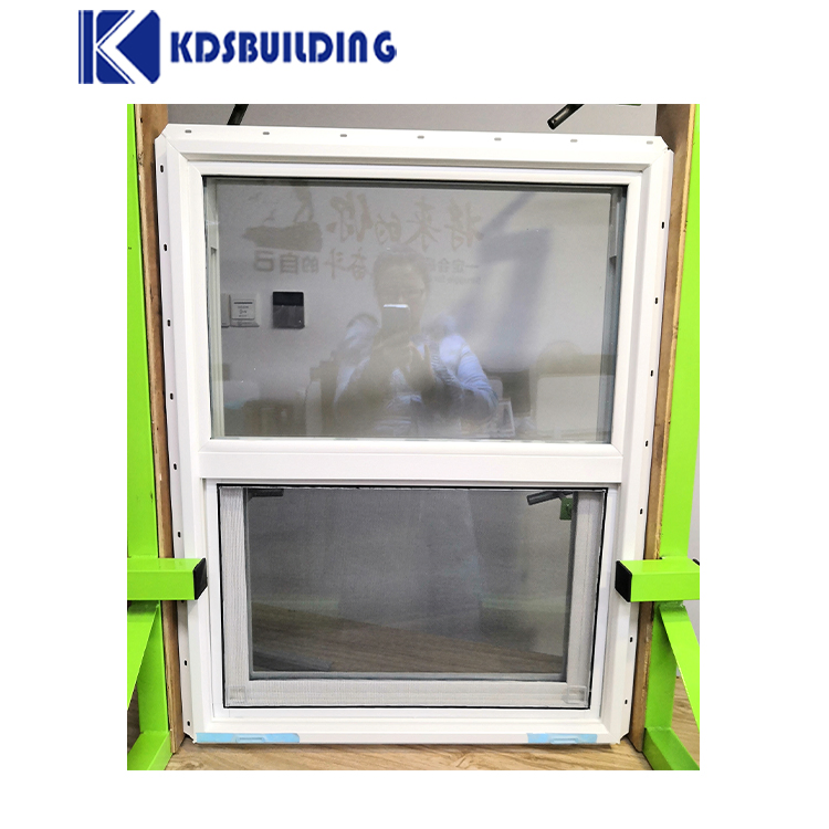 Casa Kdsbuilding Grande Deslizante Vertical Estilo Americano Plástico Vinilo PVC UPVC Ventanas de Un Solo Panel Deslizantes