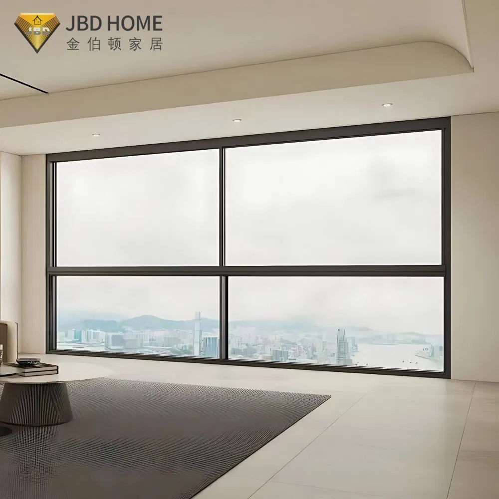 Ventana deslizante de vidrio de aluminio a prueba de sonido personalizada para proyecto de villa dormitorio lista