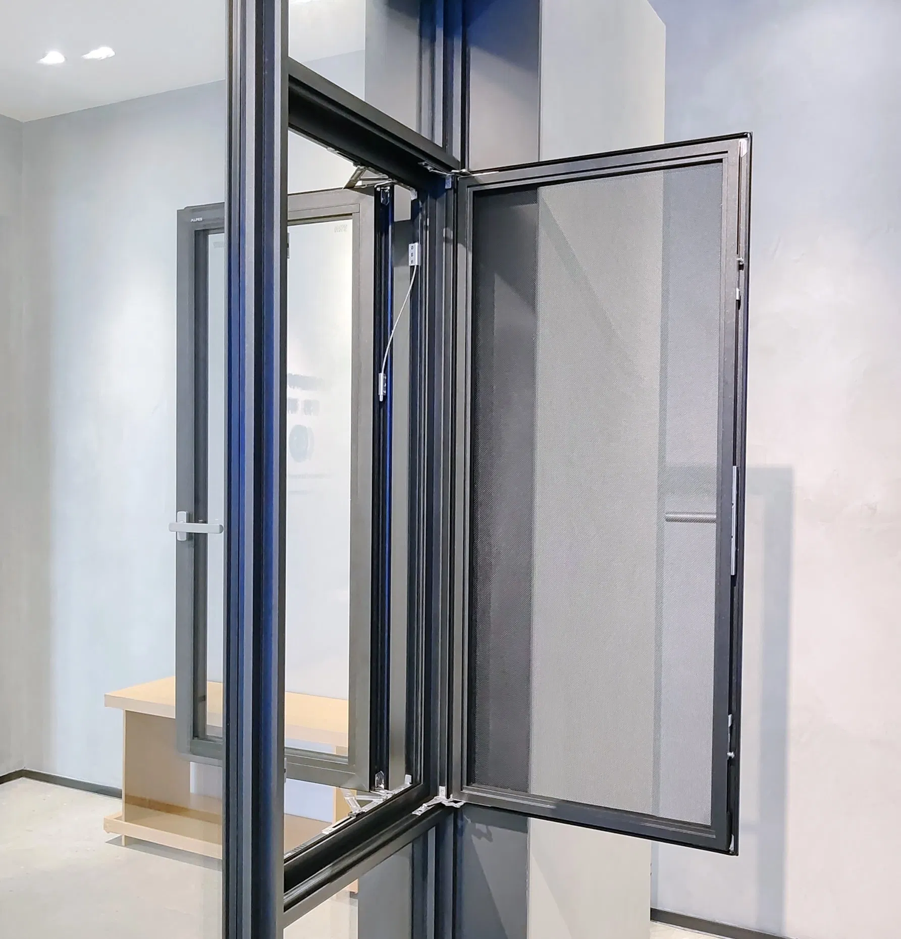 Ventanas de casement personalizadas a prueba de sonido, doble acristalamiento, ventana deslizante vertical de aluminio