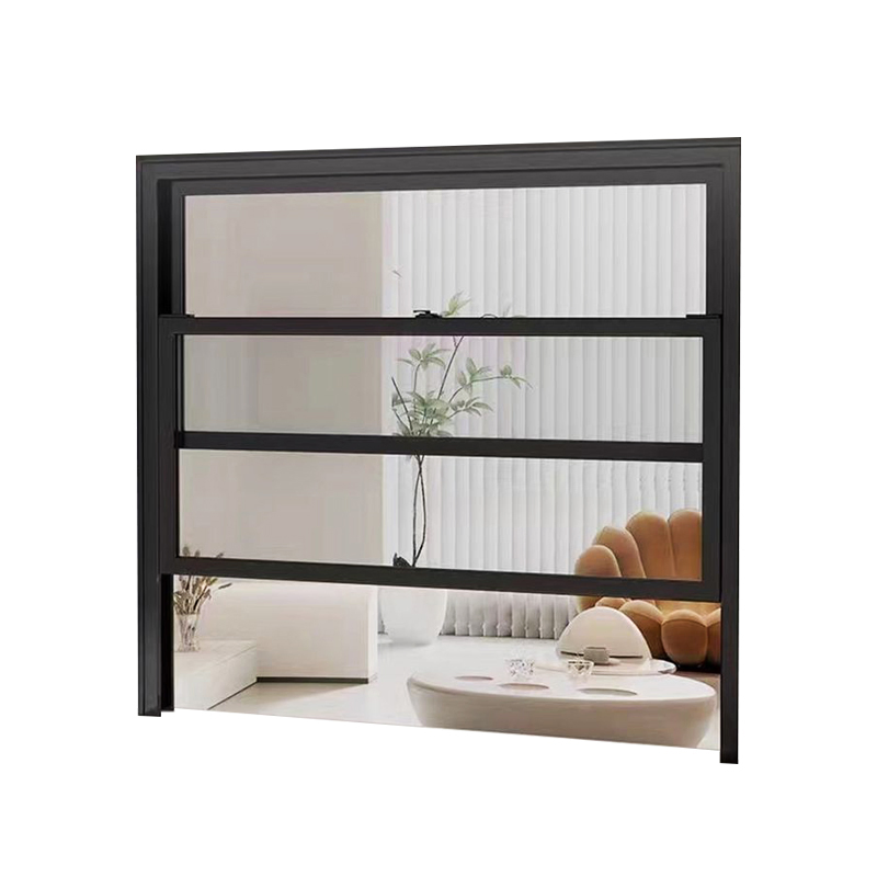 Ventana deslizante vertical de aluminio residencial con motor silencioso y rendimiento de elevación suave