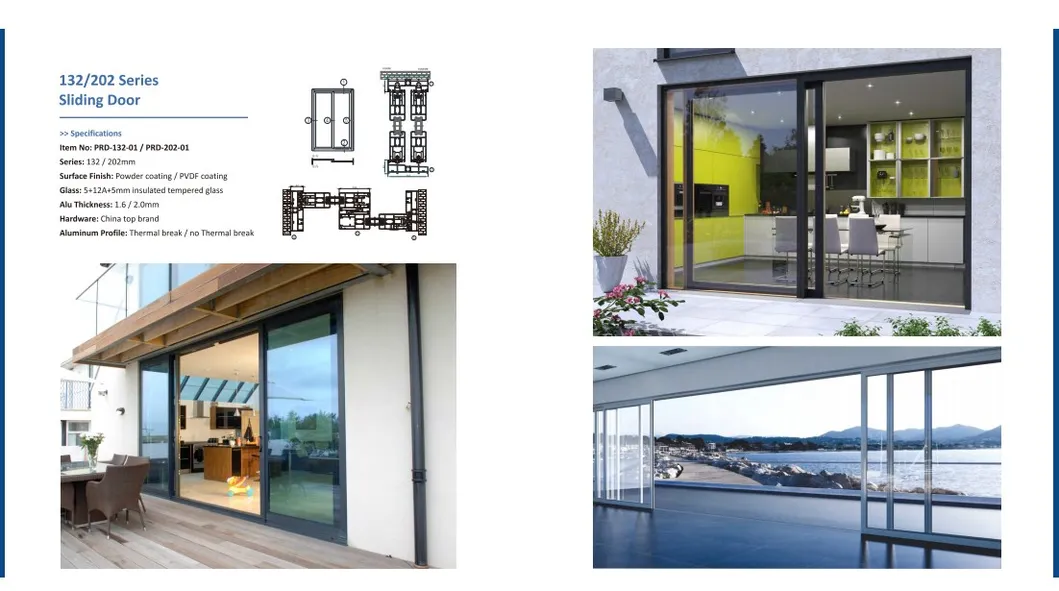 Ventana deslizante de aluminio insonorizada personalizada para interiores comerciales con doble cristal