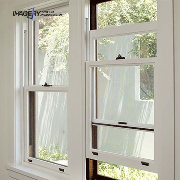 Ventana de vidrio deslizante vertical de aluminio de un solo panel duradera para el hogar