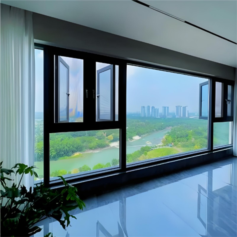 Ventana deslizante de aluminio térmica y a prueba de viento para villa
