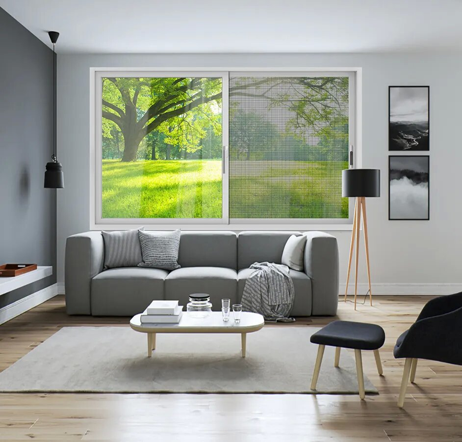 Ventana deslizante de aluminio de diseño moderno y asequible para hogares residenciales