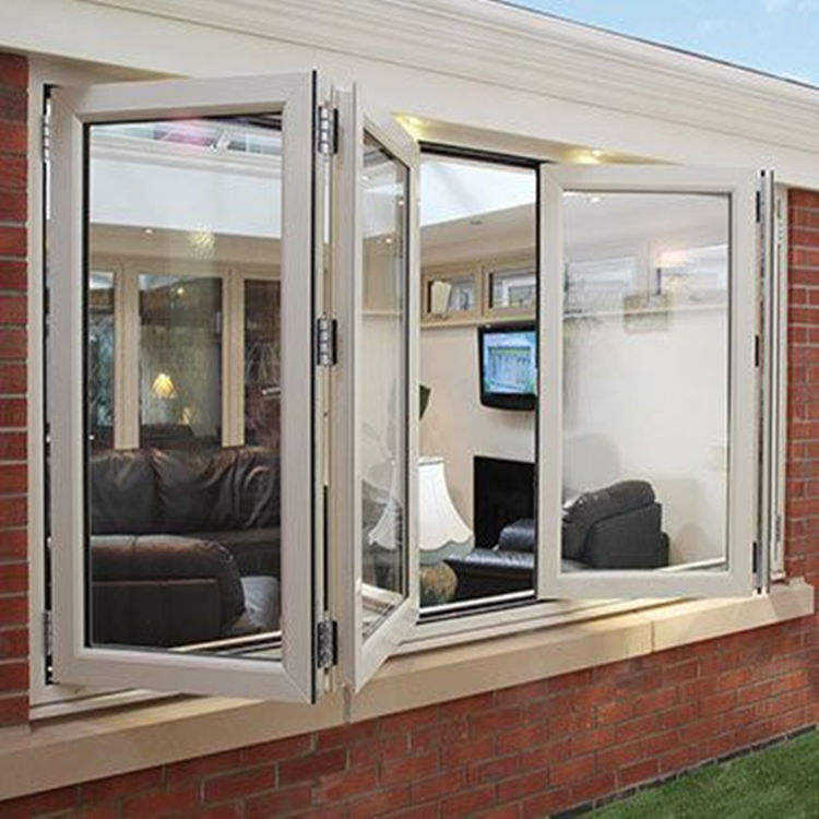 Ventana de aluminio con ruptura térmica, acústica, plegable y deslizante de vidrio