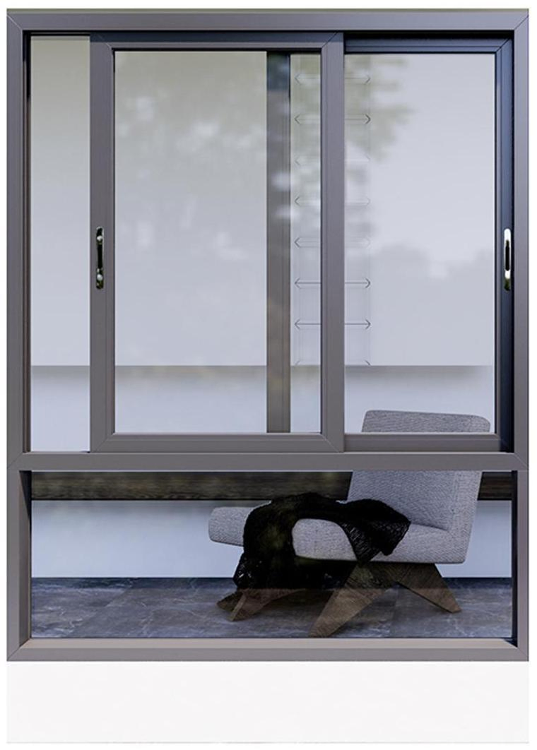 Edificio residencial panorámico con ventanas de aluminio avanzadas de doble deslizamiento de piso a techo con aislamiento